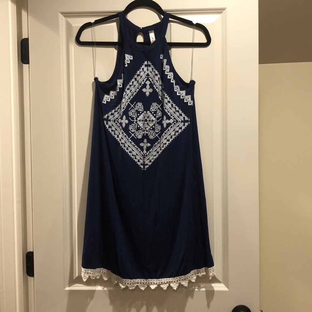Blue Racerback Dress, Large